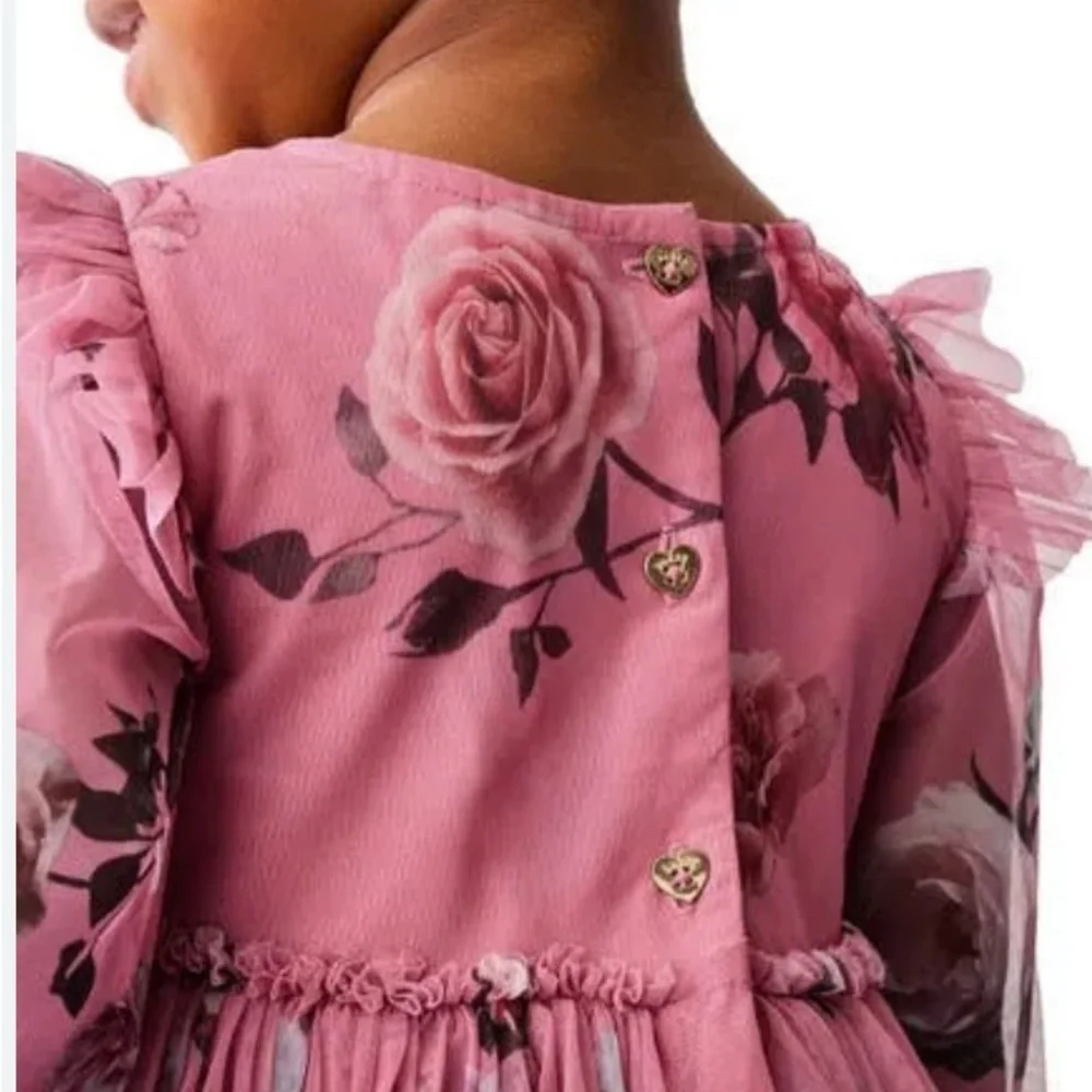 Ted Baker Valentina Floral Print Tulle Dress size 3t - Picture 4 of 13